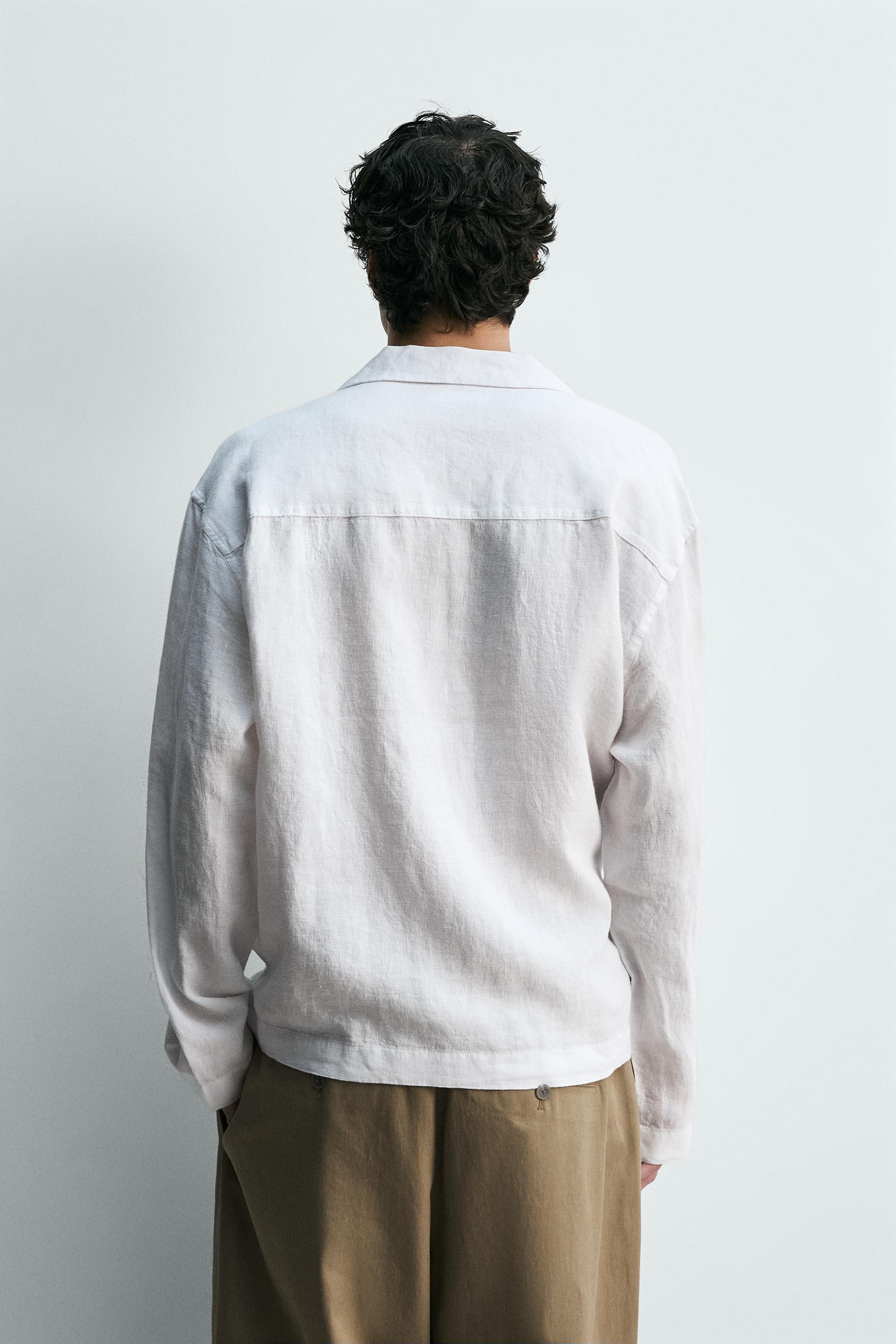100% LINEN TIE SHIRT